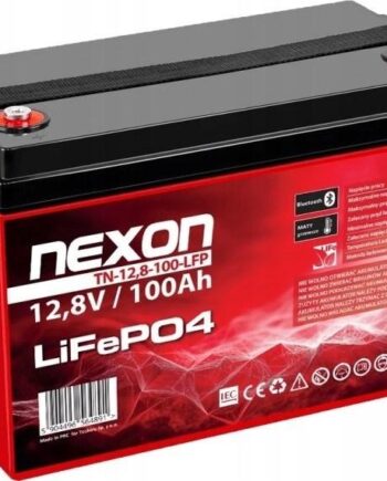 Batteri Lifepo4 12     100 Ah  Nexon Med Bluetooth Og Varmemåtte