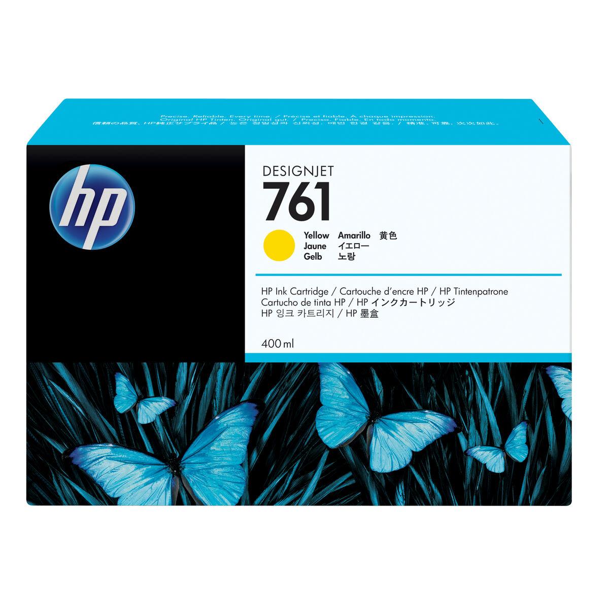 Blækpatron Hp Designjet 761 Gul Original 400 Ml