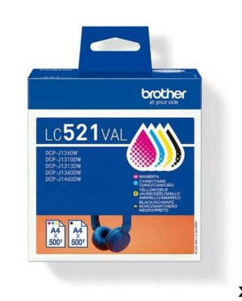 Blækpatron Multipack Brother Lc521val Gul  Blå  Sort  Magenta    Stk
