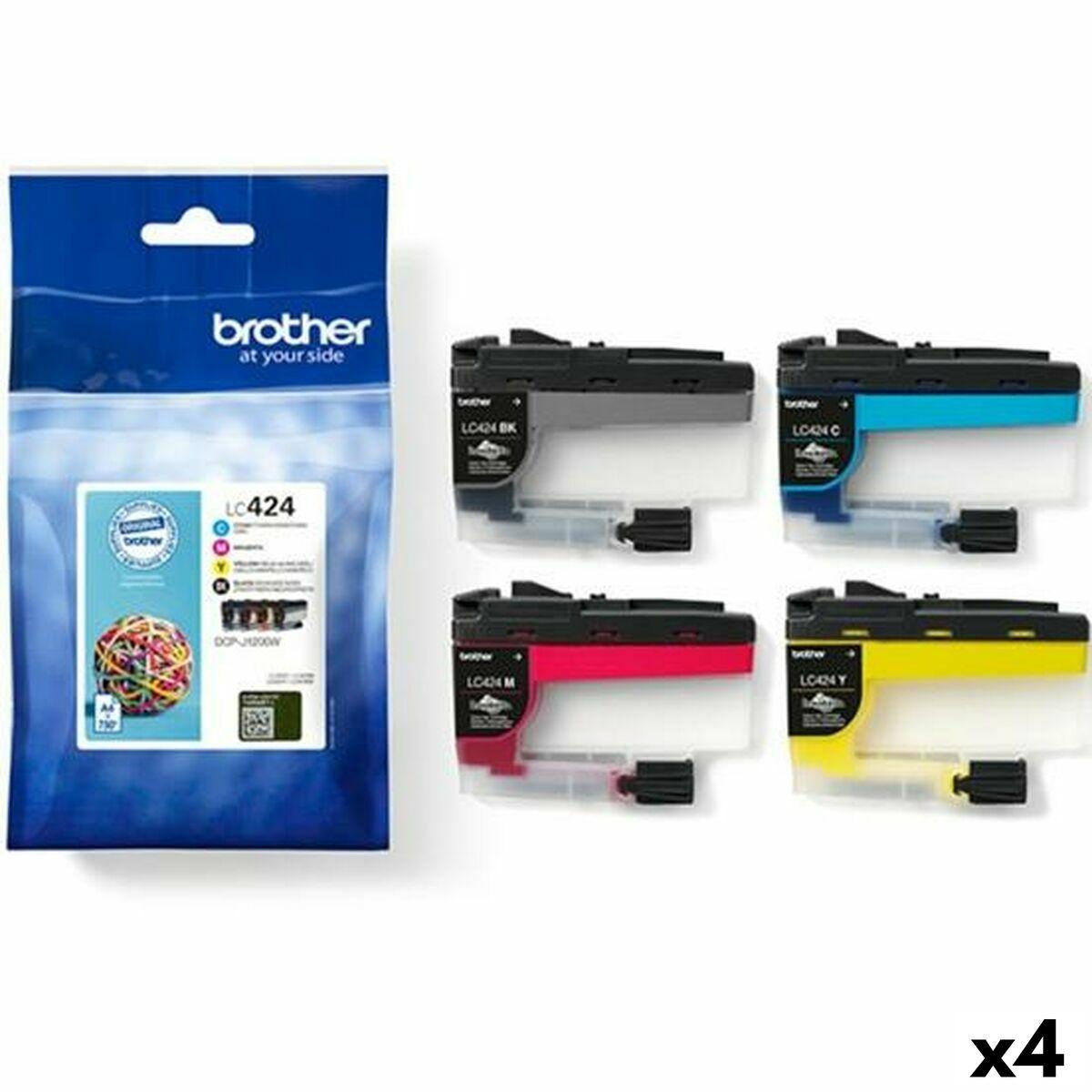 Blækpatroner Brother Lc424 -pak Sort Cyan Magenta Gul