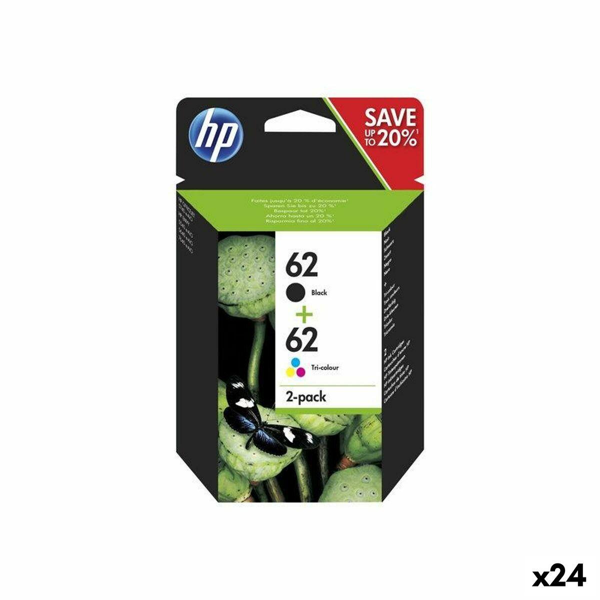 Blækpatroner Hp 62 Sort Farve 24 Enheder Original
