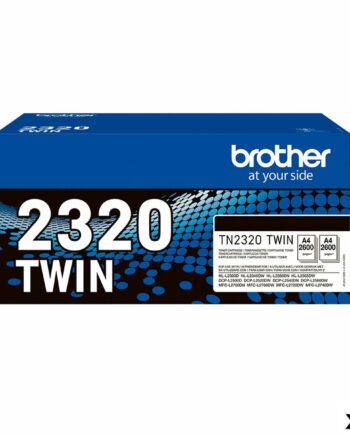 Brother Tn2320 Original Toner Sort Twin-pack    Stk  Til L2300d L2340dw L2360dn L2365dw L2500 L2700