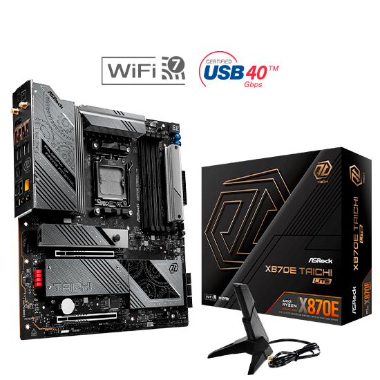 Bundkort Amd Am5 Asrock X870e Taichi Lite Wifi Eatx Ddr5