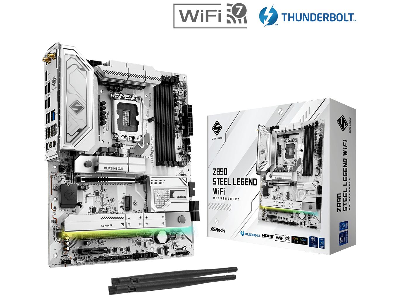 Bundkort Atx Asrock Z890 Steel Legend Wifi Lga1851 Intel Z890