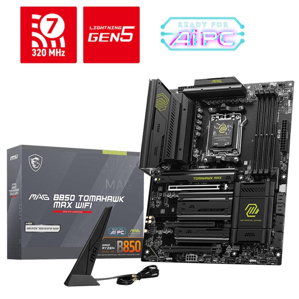 Bundkort Msi Mag B850 Tomahawk Max Wifi Atx Am5
