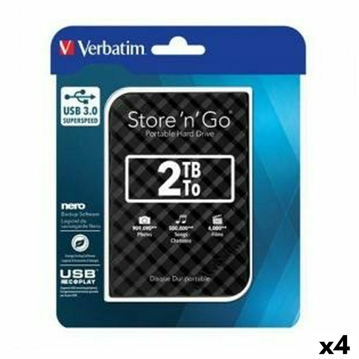 Ekstern Harddisk Verbatim Store Go Gen Tb Sort -pak