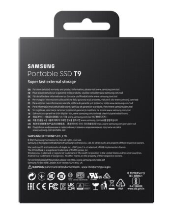 Ekstern Ssd Samsung T9   Tb Usb-      Gen    Sort