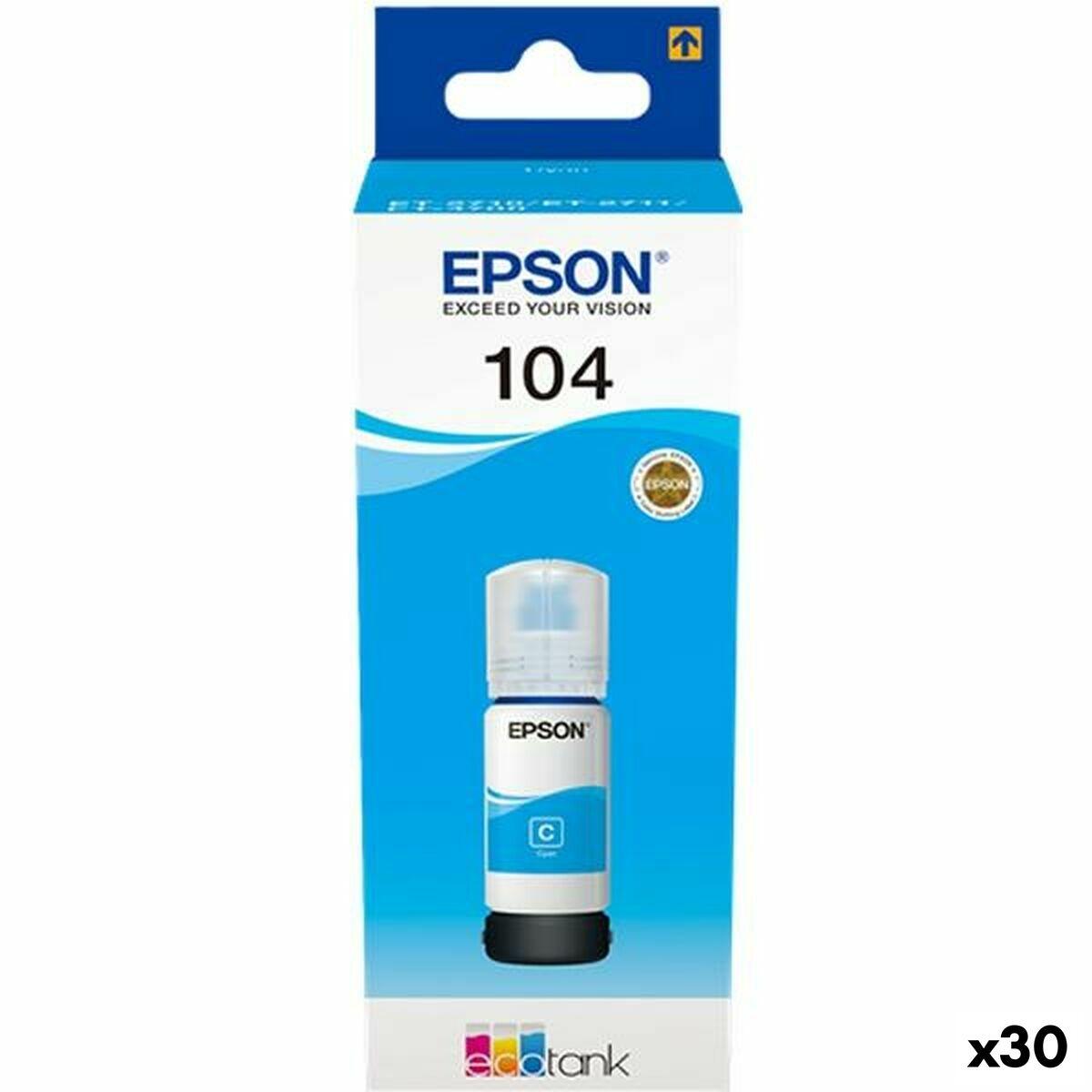Epson 104 Cyan Original Genopfyldningsblæk Til Ecotank