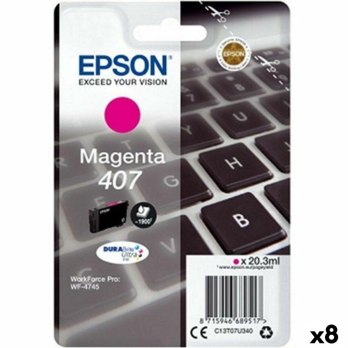 Epson 407 Magenta Blækpatron Workforce Pro Wf4745 Stk