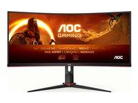 Gaming Skærm Aoc Cu34g2xp Bk 34 Quot Kurvet Wqhd 180 Hz