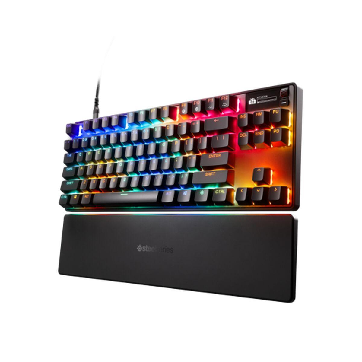 Gaming Tastatur Steelseries 64740 Sort Rgb Med Håndledsstøtte