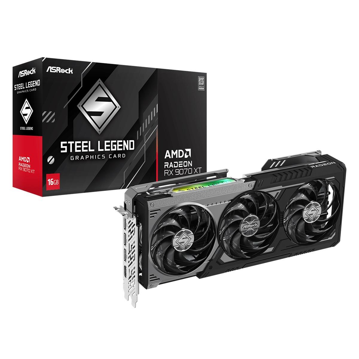 Grafikkort Asrock Radeon Rx 9070 Xt Steel Legend Dark 16 Gb