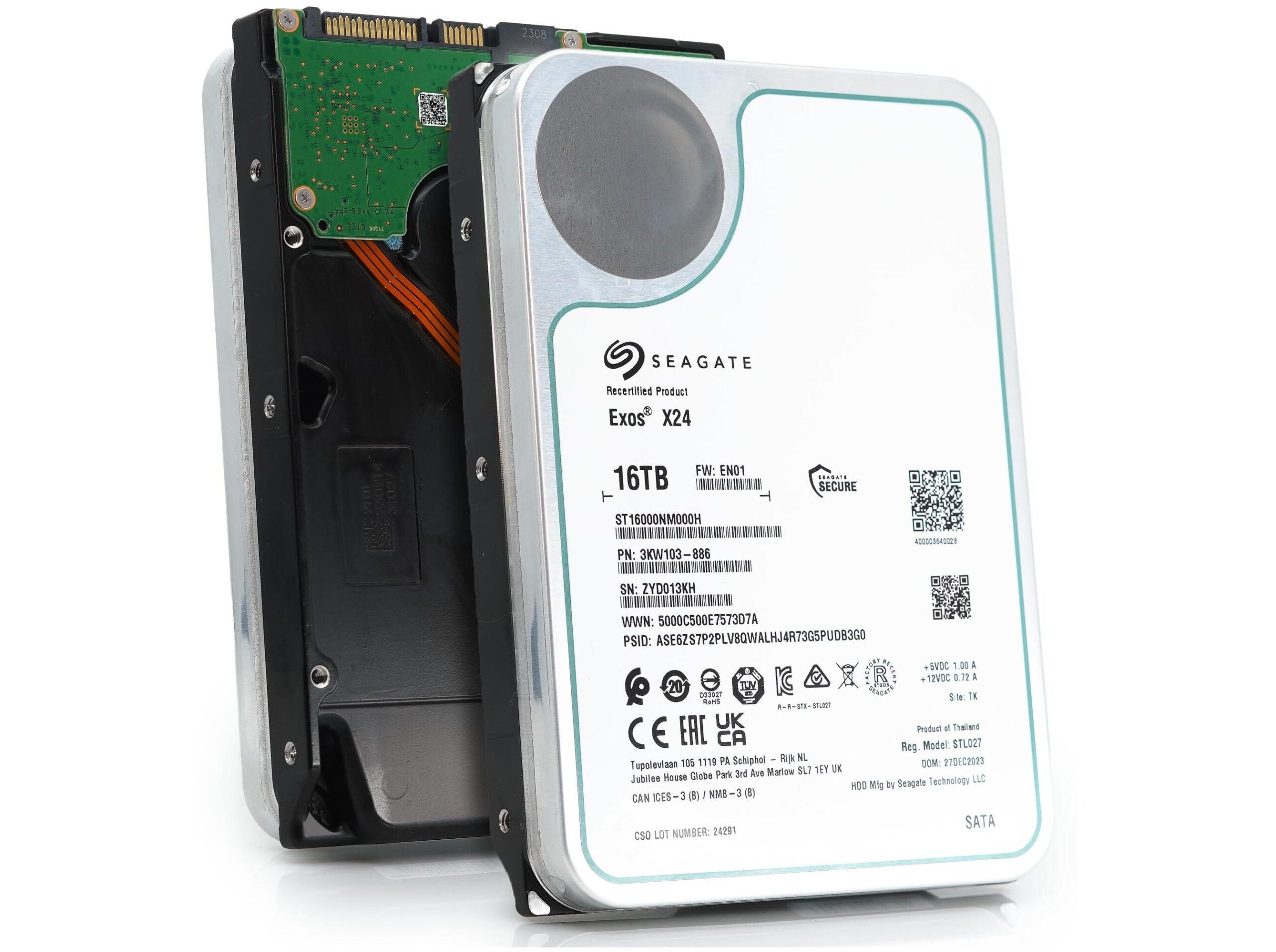Harddisk Quot Seagate Exos X24 16 Tb Sata 7200 Rpm Factory Refurbished