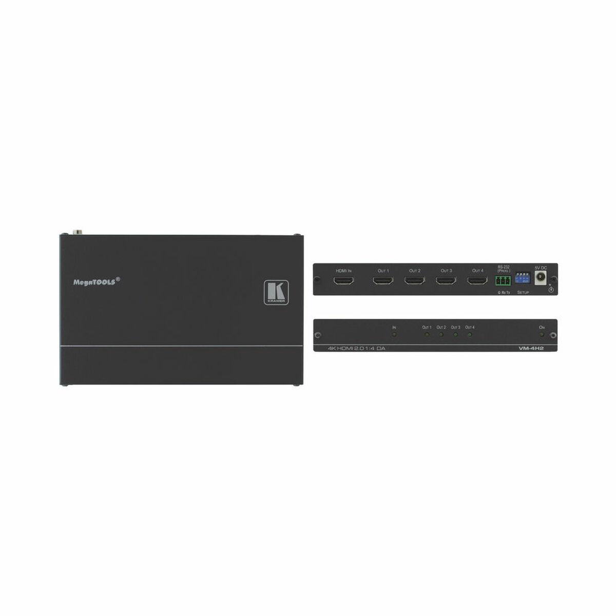 Hdmi-fordeler Kramer Vm-4h2 Sort Aluminium