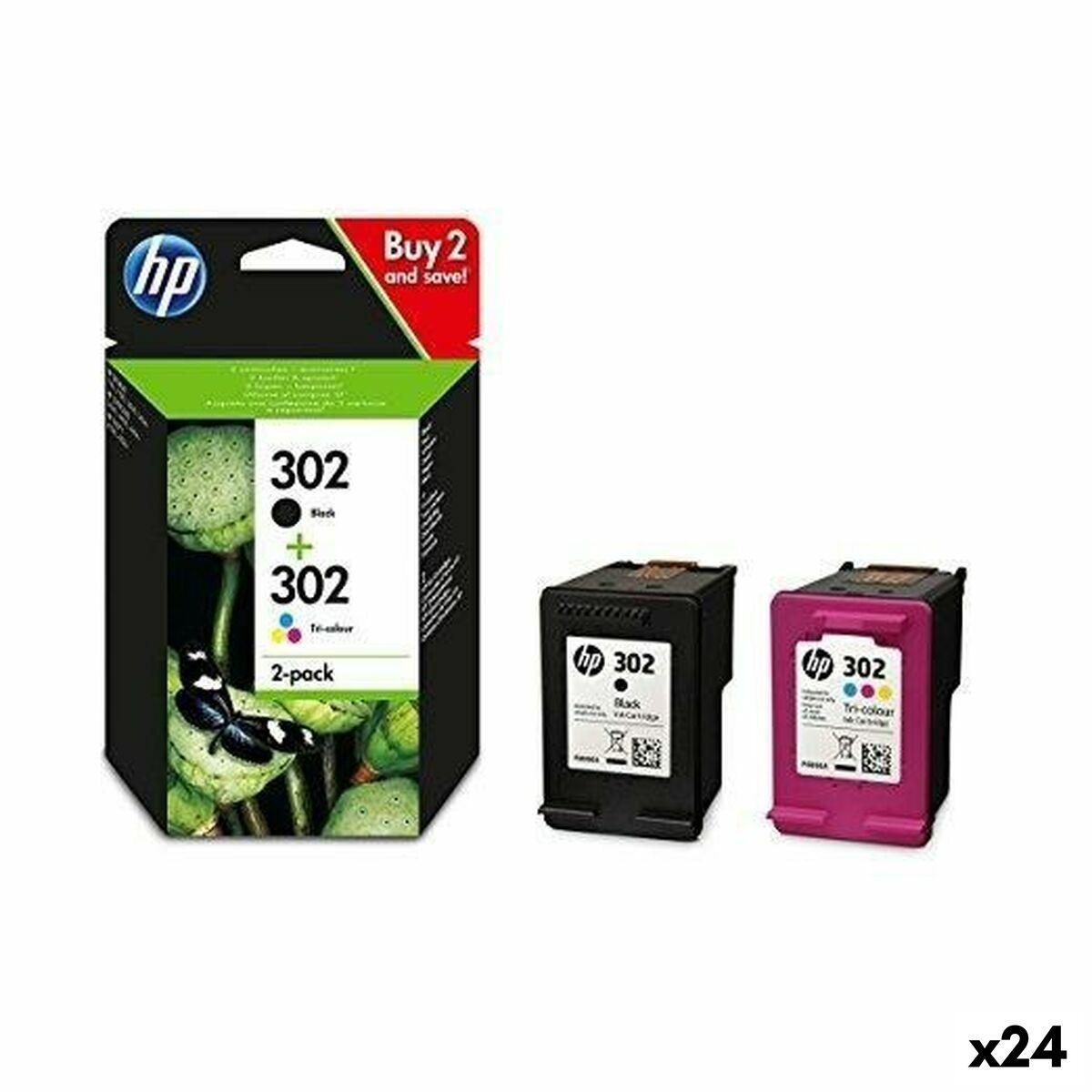 Hp 302 Blækpatron-sampak Til Officejet Envy Deskjet Sort Tri-colour F6u66ae F6u65ae 24 Enheder