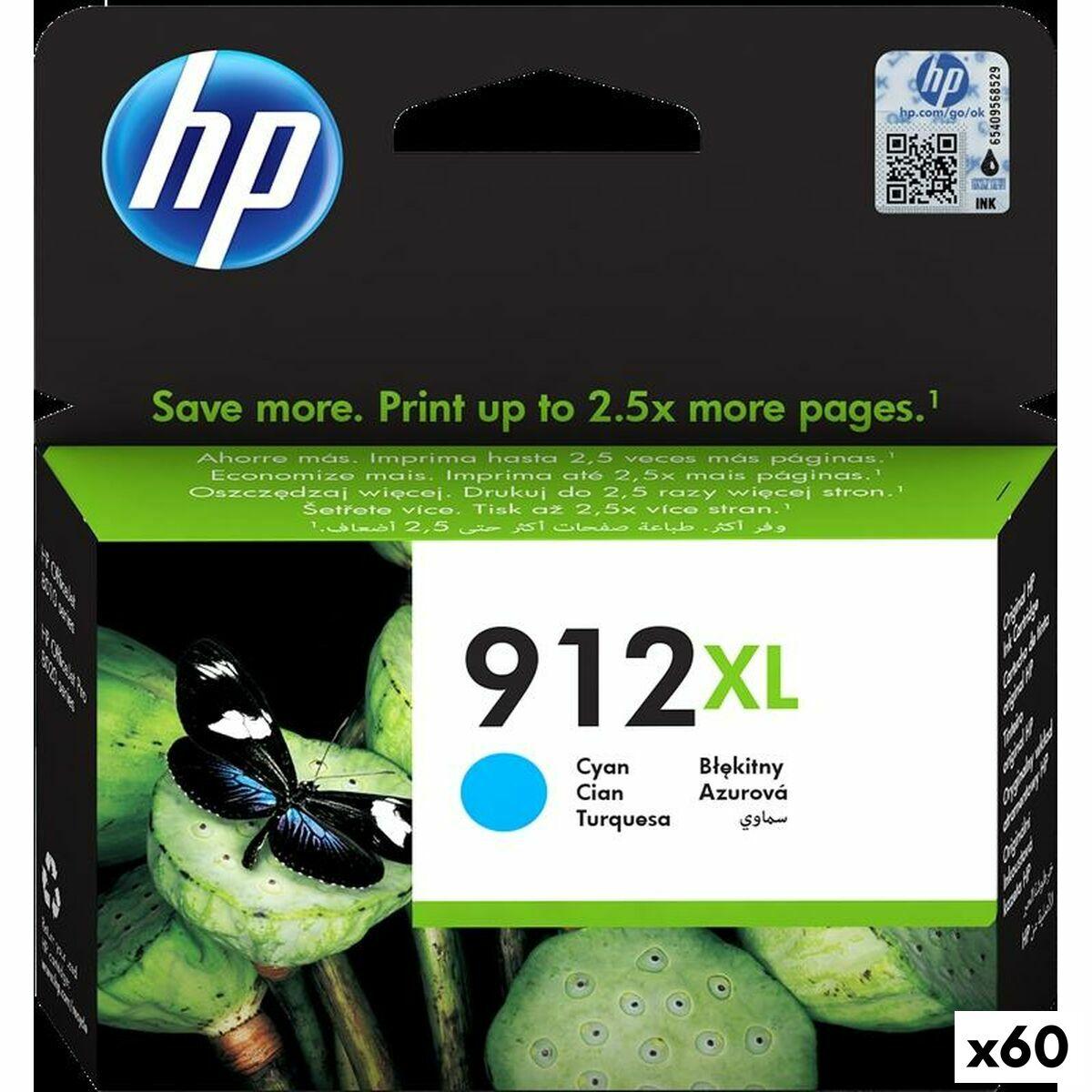 Hp 912 Cyan Original Blækpatron 60 Enheder