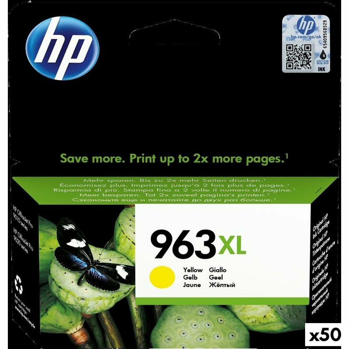 Hp 963 Gul Blækpatron Original 50 Stk