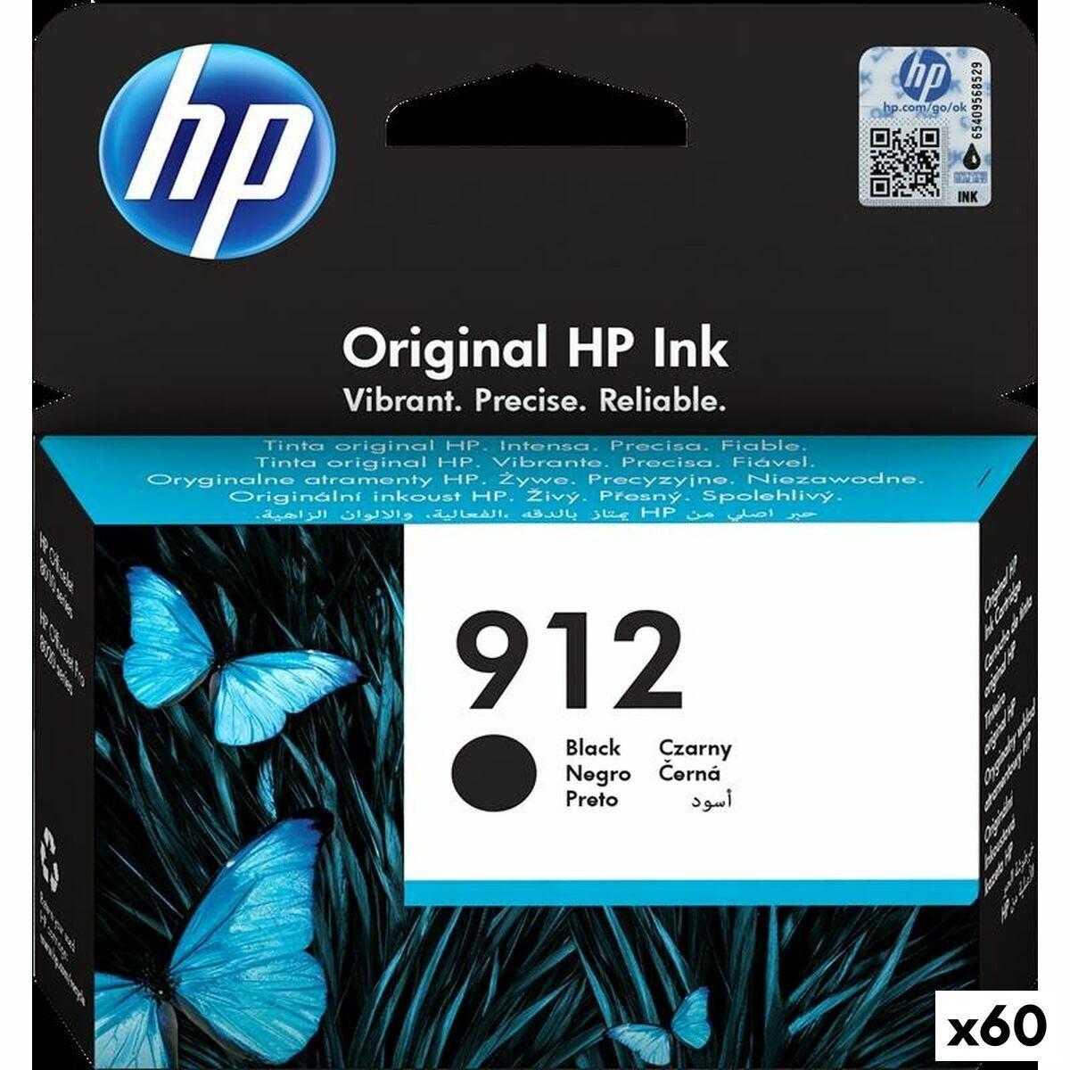 Hp 912 Original Blækpatron Sort Pakke Med 60