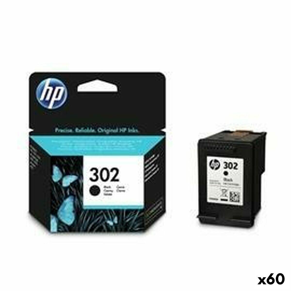 Hp 302 Sort Original Blækpatron Til Officejet 3830 60 Stk