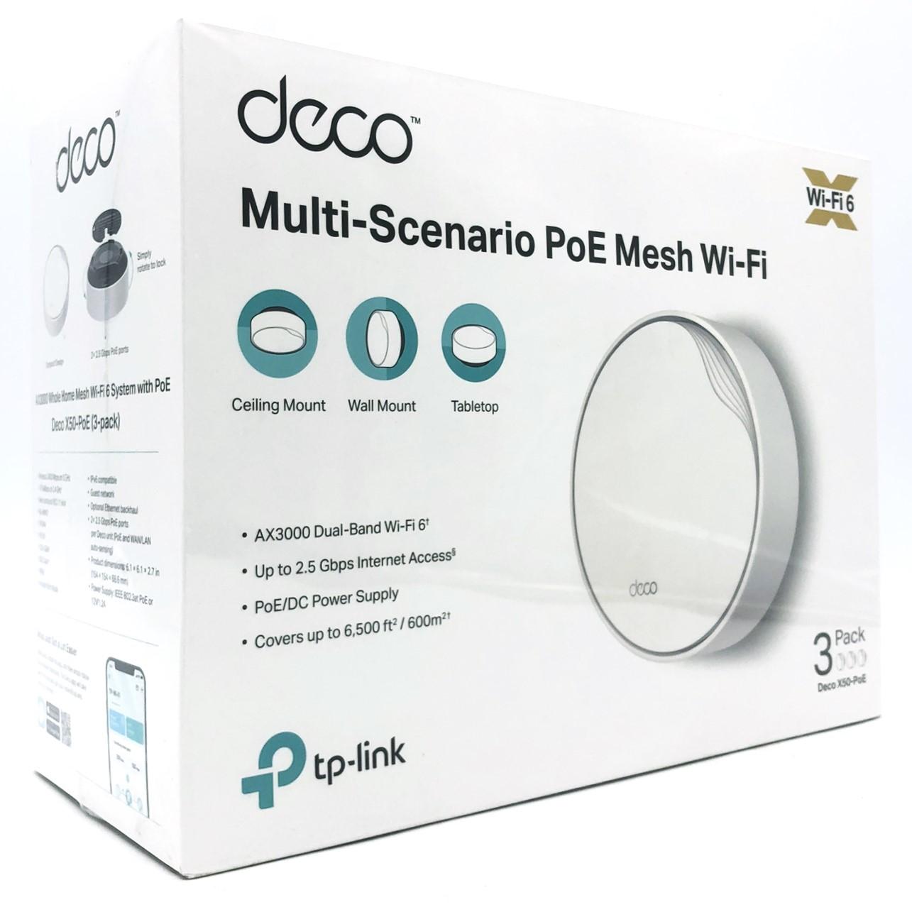 Mesh Wi Fi System Tp-link Deco X50-poe Pak Væg Loft Desktop