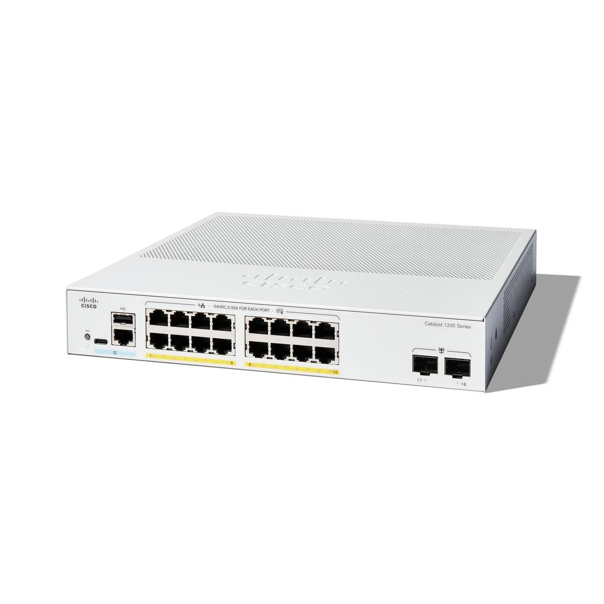 Netværksswitch Cisco C1200-16p-2g Grå