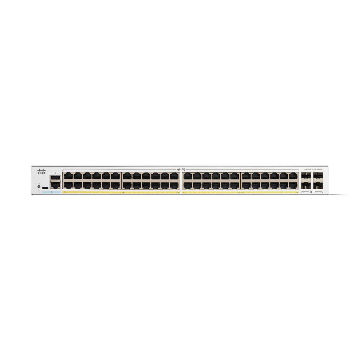 Netværksswitch Cisco Catalyst C1300-48fp-4x 48x Rj45 Gbit Hvid