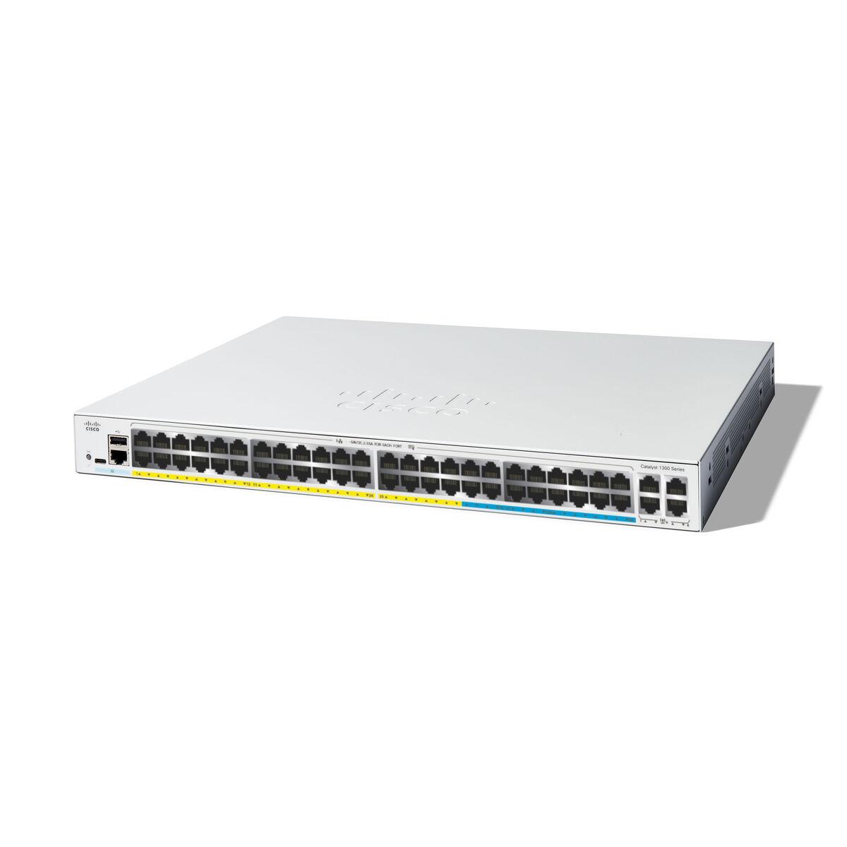 Netværksswitch Cisco Catalyst C1300-48mgp-4x Grå Hvid