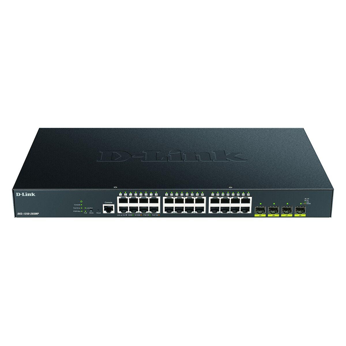Netværksswitch -link Dgs-1250-28xmp 28 Porte Sort
