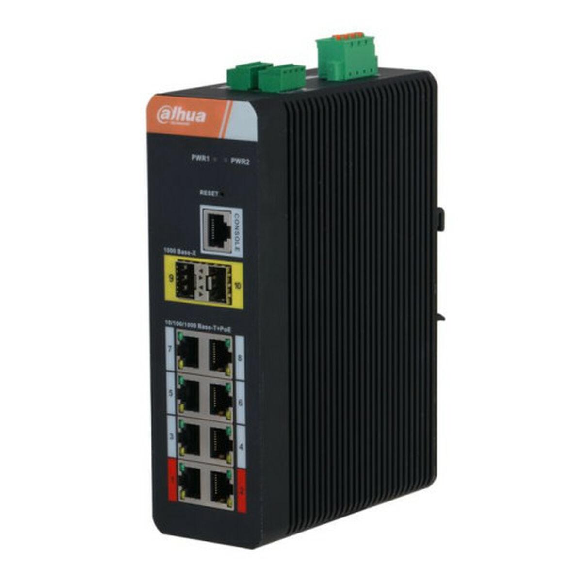 Netværksswitch Til Overvågning Dahua Dh-is4210-8gt-120 Sort
