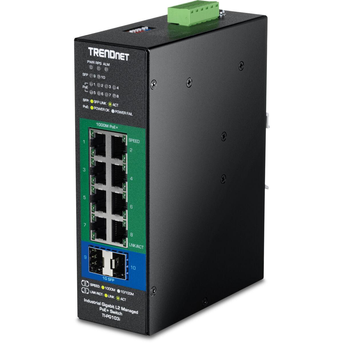 Netværksswitch Trendnet Ti-pg103i 8x Rj45 Poe Sfp