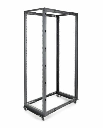 Serverrack 42u Startech 4postrack42 Fritstående  Stål  Sort Grå