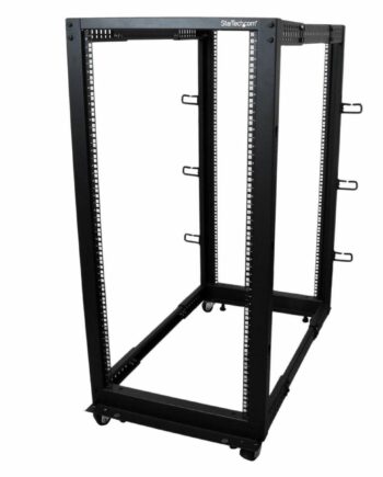 Serverrack åbent Stativ Startech 25u 4postrack25u  Sort