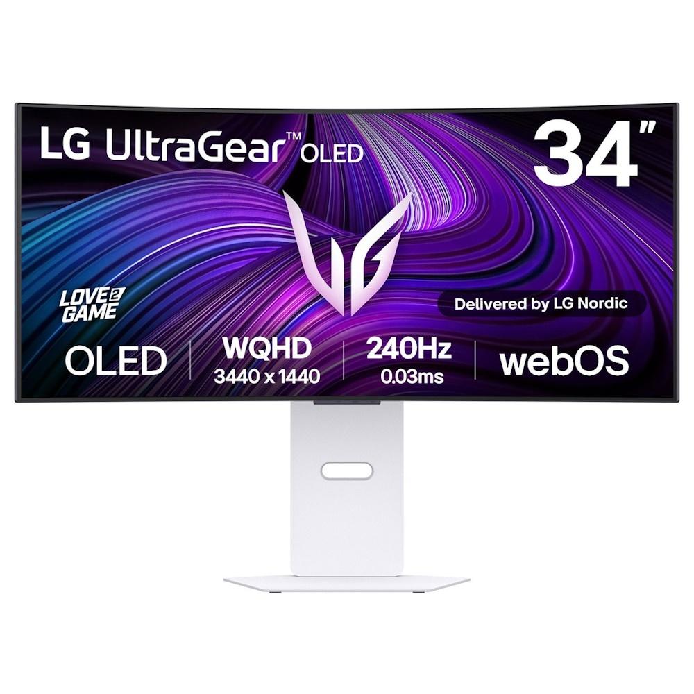 Skærm Lg Ultragear 34gx90sa 34 Quot Oled Wqhd 240 Hz Hvid