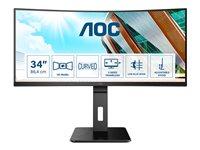 Skærm 34 Quot Aoc Cu34p2a Buet Uwqhd Va 100 Hz Hdmi Dp