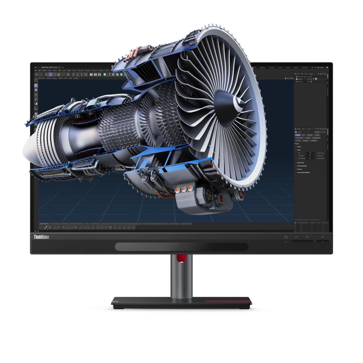 Skærm 27 Quot Lenovo Thinkvision 4k Ips Hdmi Dp Usb- Sort