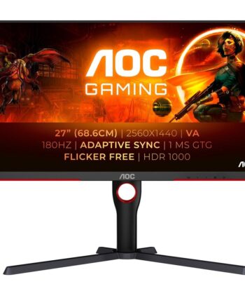 Skærm Til Gaming Aoc Q27g3xmn Bk 27 Quot  2k  2560   1440  180 Hz Va  Sort