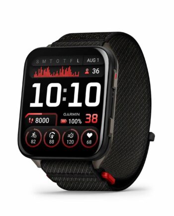 Smartwatch Garmin Amoled   Quot  Sort Med Silicone-rem