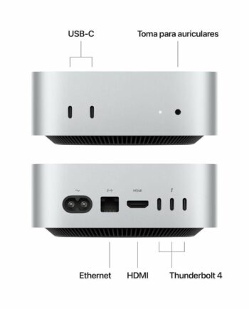 Stationær Mini Pc Apple Mac Mini M4 512 Gb Ssd  24 Gb Ram  Sølv