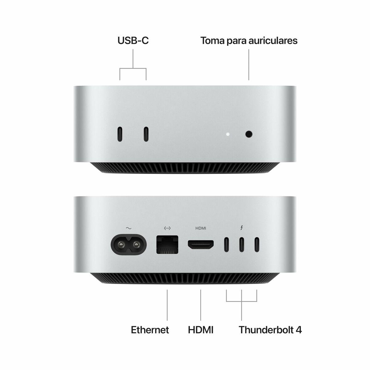 Stationær Mini Pc Apple Mac Mini M4 512 Gb Ssd 24 Gb Ram Sølv