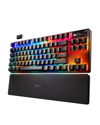 Tastatur Til Gaming Steelseries 64871 Sort  Bluetooth