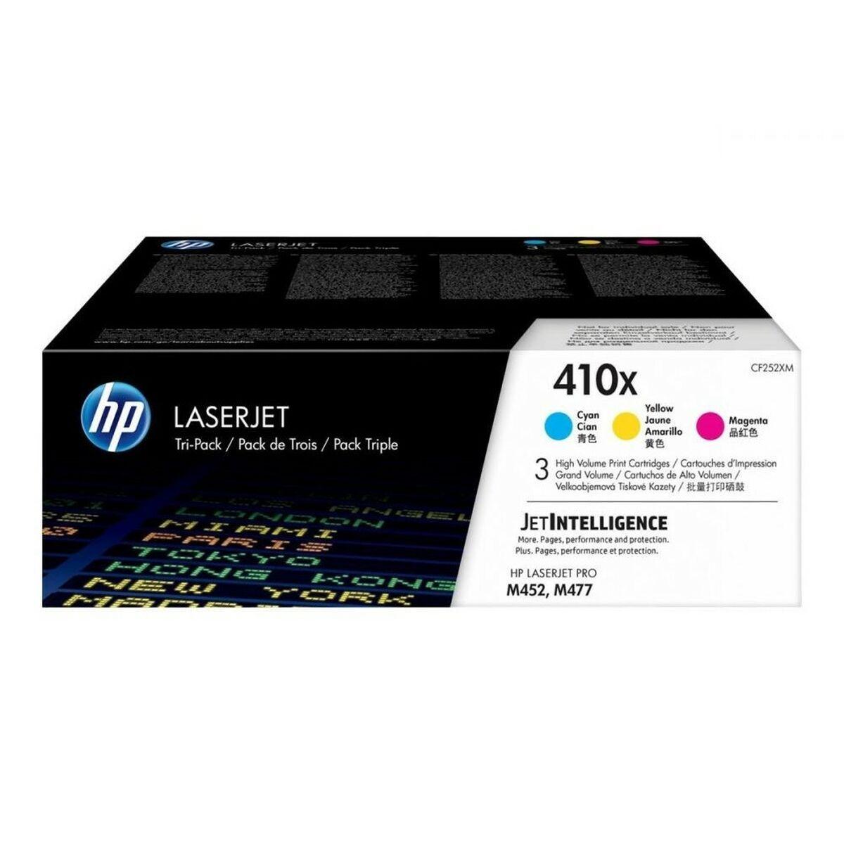 Toner Til Hp Laserjet Hp 410x Cf252xm Tricolour Cyan Magenta Gul Høj Kapacitet -pak
