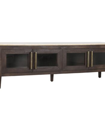 Tv-møbel   Marmor Og Mangotræ 180   40   55 Cm