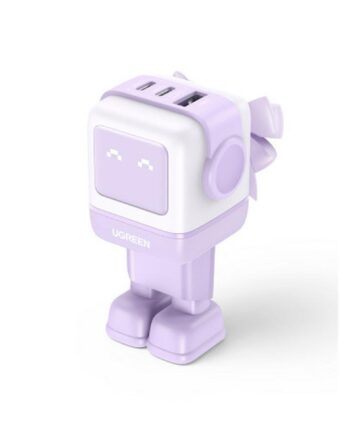 Usb Oplader Ugreen 65   3x Usb  Usb-  Syren Lilla