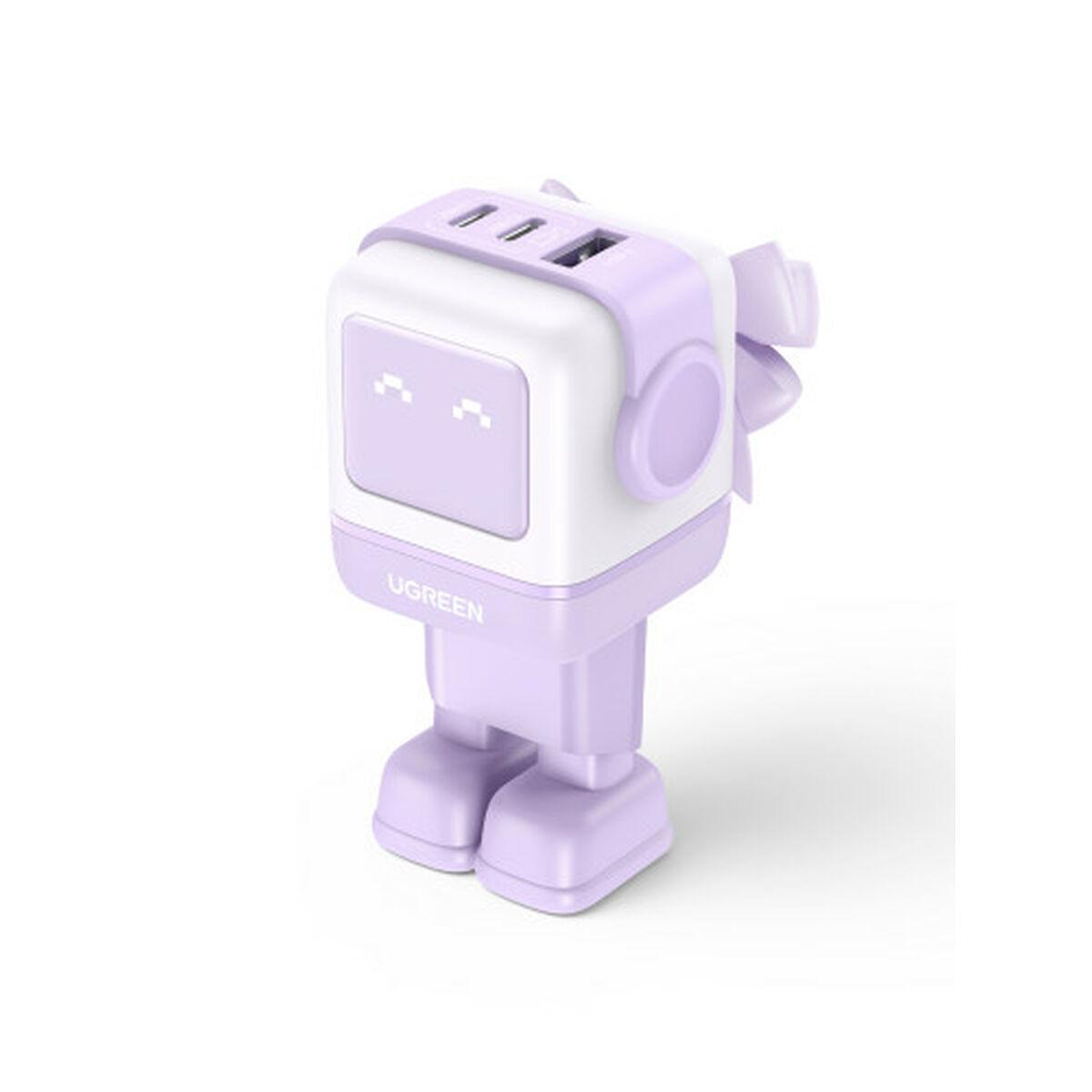 Usb Oplader Ugreen 65 3x Usb Usb- Syren Lilla