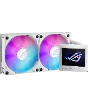 Vandkøling Til Cpu Asus Rog Hvid 240 Mm  Lcd  Argb