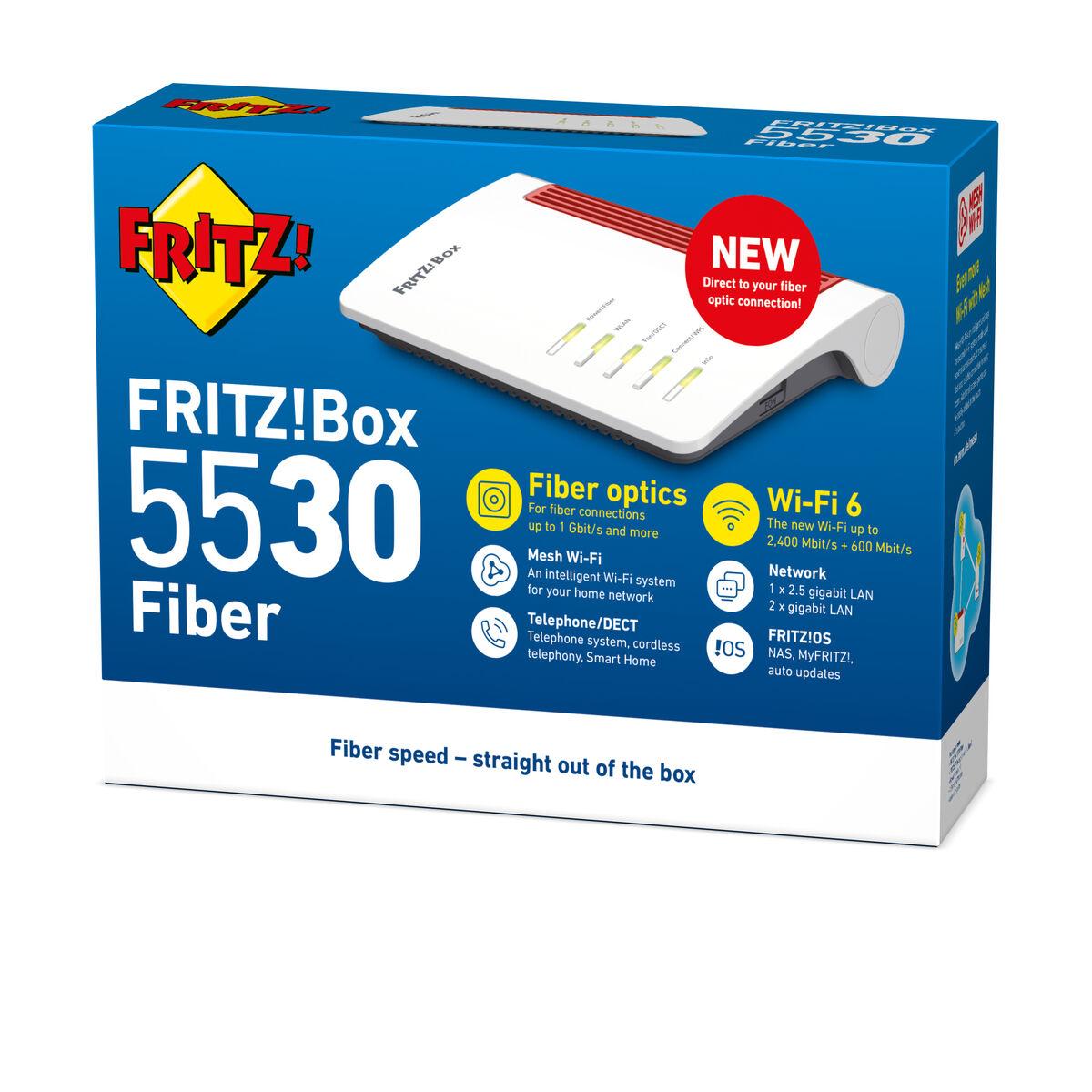 Wi-fi Router Fritz Fritz Box 5530 Fiber Hvid Rj45 Rj11