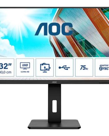 Aoc U32p2 Skærm Wled 31   Quot  Va 4ms 4k 3840x2160 Ved 60hz