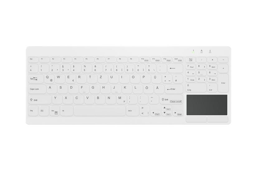 Cherry Medical Ak-c7412f Tastatur Kompakt Compact Med Touchpad Qwerty Pan Nordic Hvid Indgangsudstyr