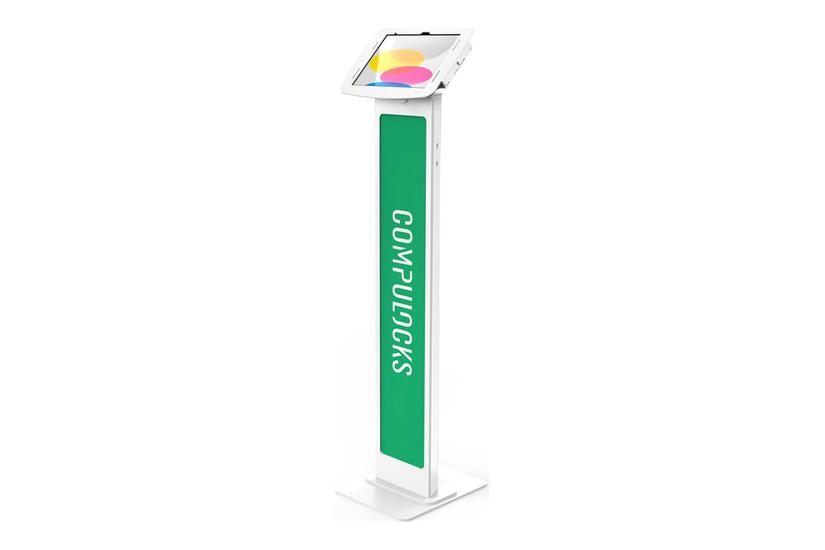 Compulocks Ipad 10th-11th A16 Gen Space Enclosure Brandable Floor Stand White Monteringssæt For Tablet Hvid