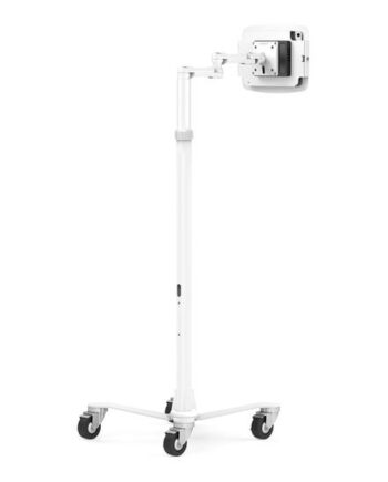 Compulocks Ipad 10th-11th  A16  Gen Space Enclosure Medical Rolling Cart Extended Plus Hub White Vogn Med Hjul For Tablet Hvid